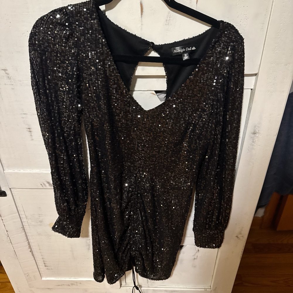 Black sequin dress